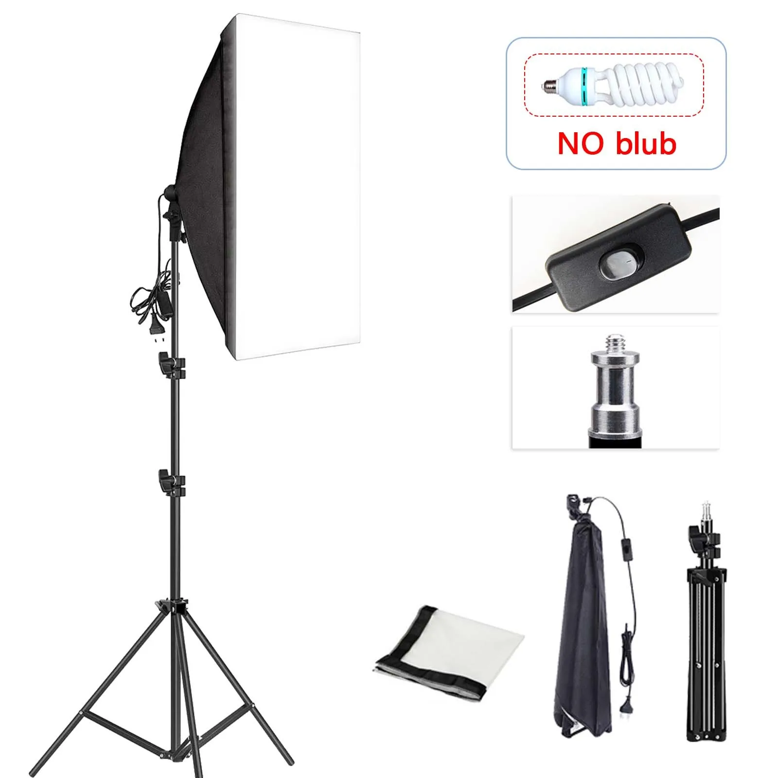 Professional Photography softbox Lighting soft box With Tripod E27 Photographic Bulb Continuous Light System for Photo studio