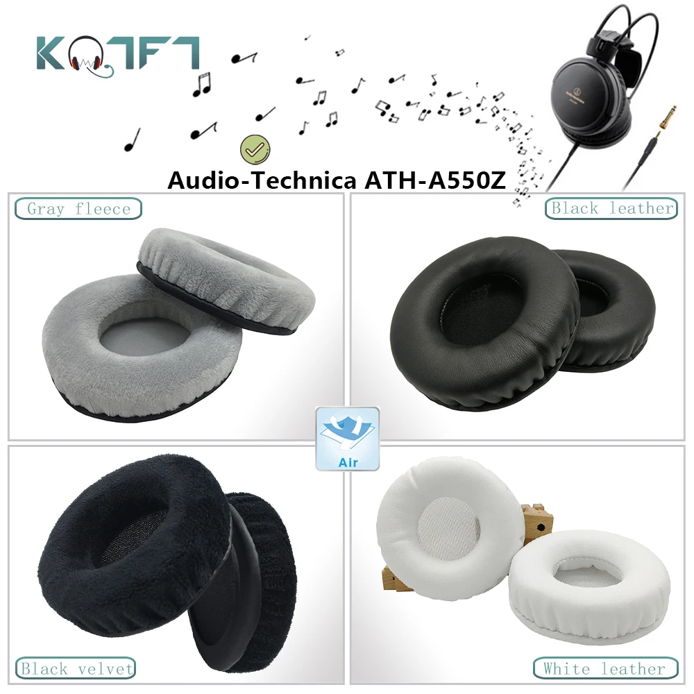 

KQTFT flannel 1 Pair of Replacement Ear Pads for Audio-Technica ATH-A550Z Headset EarPads Earmuff Cover Cushion Cups