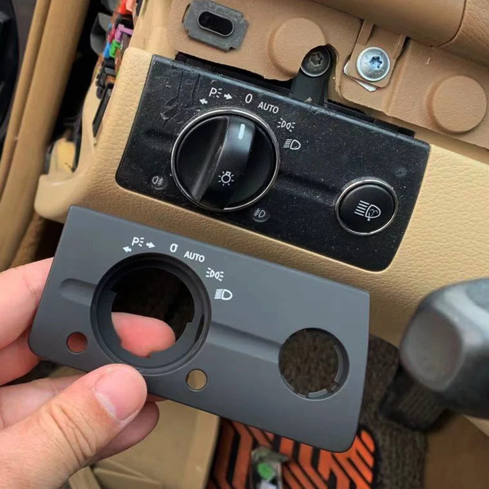 LHD Dashboard Headlight Cover Head Lamp Control Switch Panel Replacement Mercedes Benz W211 E Class E320 E350 E550 2003-2008 car interior trim,dashboard lamp switch cover,car headlight switch