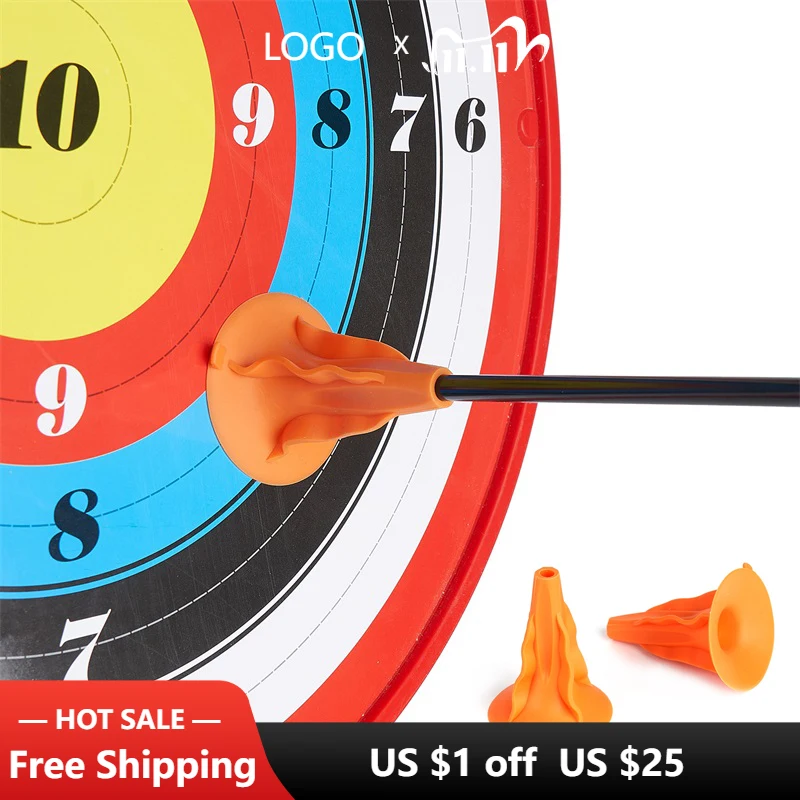 

6/12pcs Plastic Suction Cup Arrowhead Suitable for ID 6mm Arrow Shaft Children Hunting Practice Shooting Accessories