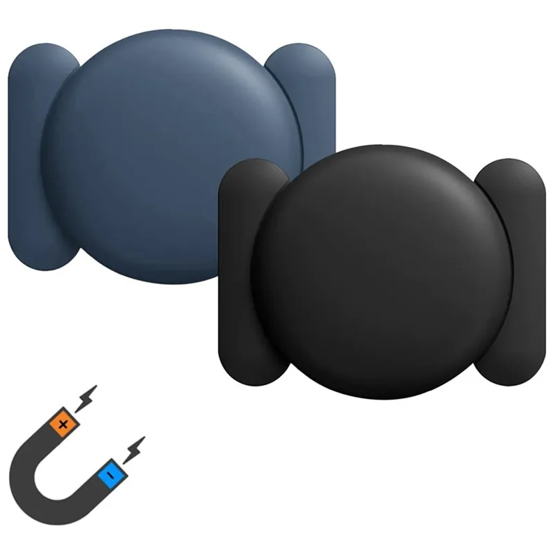 Strong Magnetic Hidden Silicone Holder Case for Apple Airtag Air Tags Car Bike Motorcycle GPS Tracker Anti-lost Mount Soft Cover