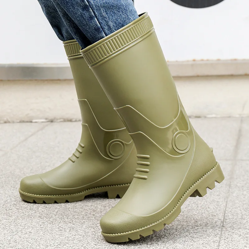 Fashion Boots for Couples High Rain Shoes Waterproof