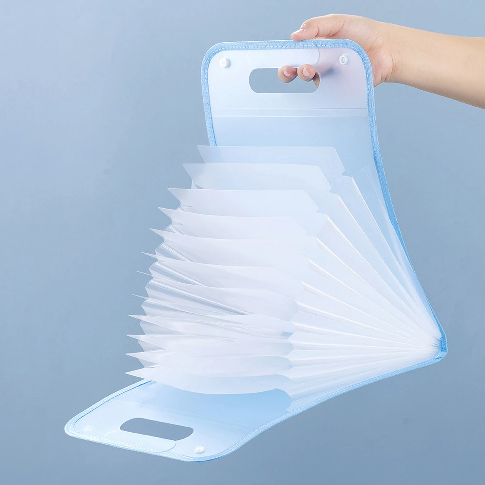 File Folder File Bag Stationary Organizer Pouch Vertical Hand-held Organ Bag A4 Paper File Folder Large Capacity