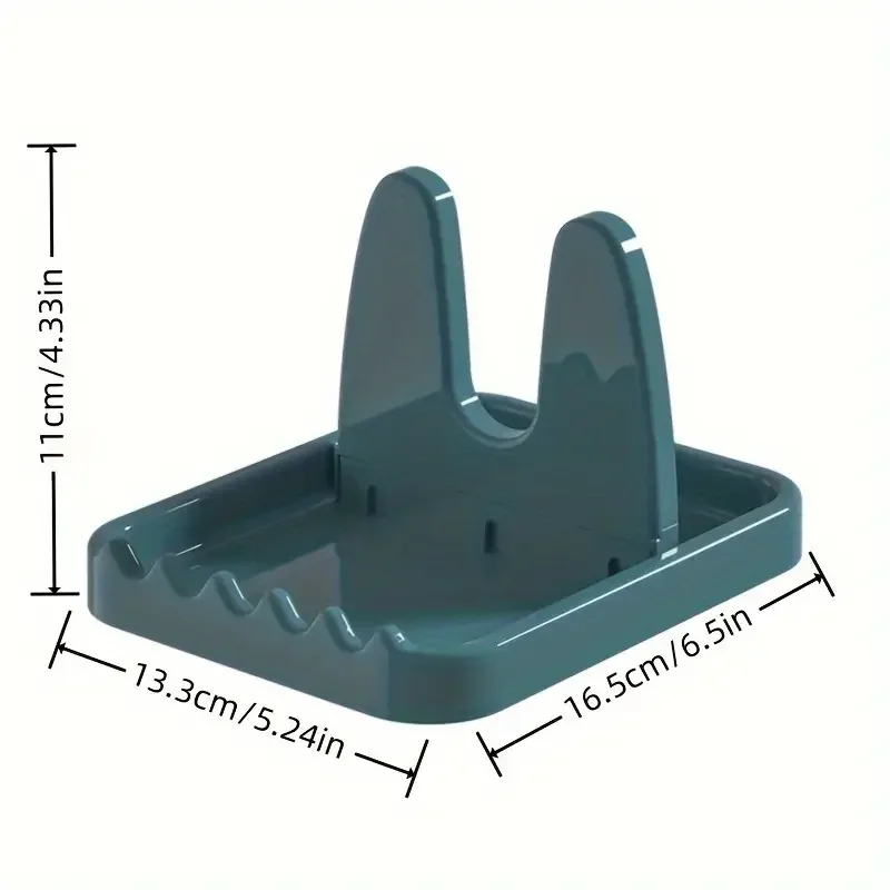 Foldable Plastic Pot Lid Rack Spoon Holder Stand Kitchen Organizer for Forks Spatulas Pan Covers Space-Saving Utensil Storage