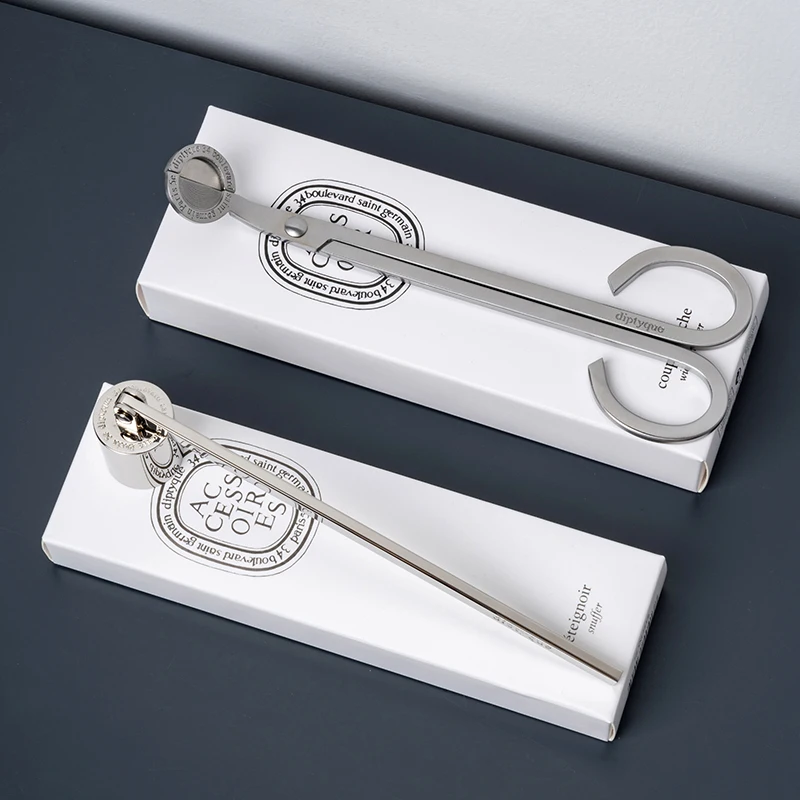 Candle Wax Items Scissors with Extinguisher Silver Color Birthday Wedding Gifts Cutting Candle Wick Warm Candlelight candle wick trimmer,candle damper,candle snuffer