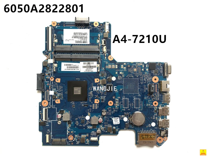 For HP 14-AN Motherboard 858042-001 858042-501 858042-601 TPN-I120 Used 6050A2822801-MB-A01 With A4-7210U CPU DDR3 855546 001 855546 601 w i7 5500u cpu 6050a2730001 mb a01 r5 m330 2g gpu for hp 346 laptop pc motherboard mainboard