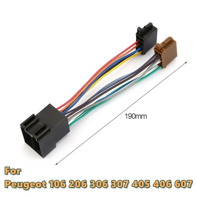 Adaptador ISO de Radio de coche, Cable de conversión extendido para  peugeot, Citroen, Audi, VW - AliExpress