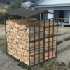 Extra Large Tall Outdoor Firewood Rack with Cover Heavy Duty Square Strong Stand Rack with Waterproof Cover for Fireplace Garden 1
