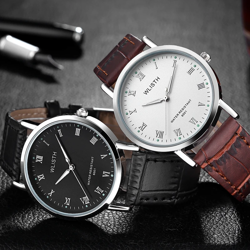 Quartz Watch for Men Casual Round Dial Stainless Steel Strap Waterproof Luminous Business Men's Wristwatches Clock Reloj Hombre