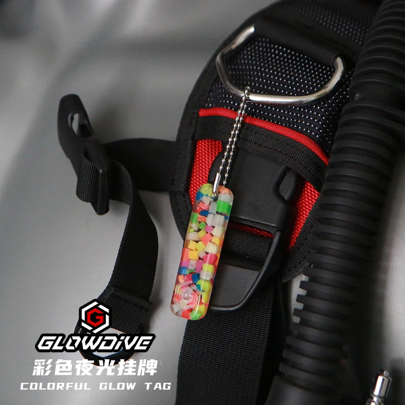 Colorful Luminous EDC Pendant Resin Self-Luminous Key Chain Signal Marker Creative Bag Hanging Buckle DIY Decoration 11 Colors