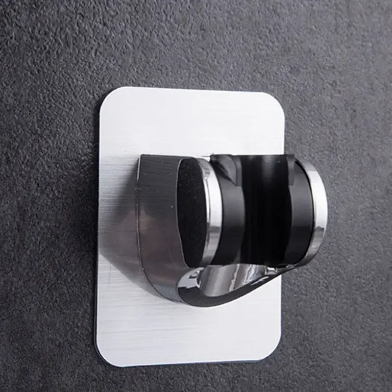 Shower Bracket Holder Wall Mount Adhesive Adjustable Universal Without Drilling For Bathroom Accessories