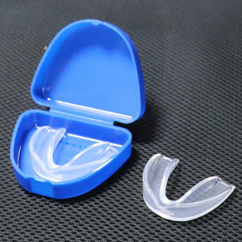 4Pcs Mouth Protector with Storage Case Anti-Grinding Mouthguard Anti Snoring Bruxism Mouth Guard for Teeth Clenching Night Sleep