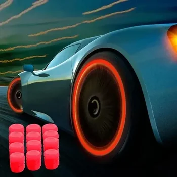 ฝาครอบวาล์วยางรถยนต์เรืองแสง, ฝาครอบล้อรถยนต์ฝาครอบวาล์วยางรถจักรยานยนต์ยางรถยนต์แบบกันฝุ่นเรืองแสง 9