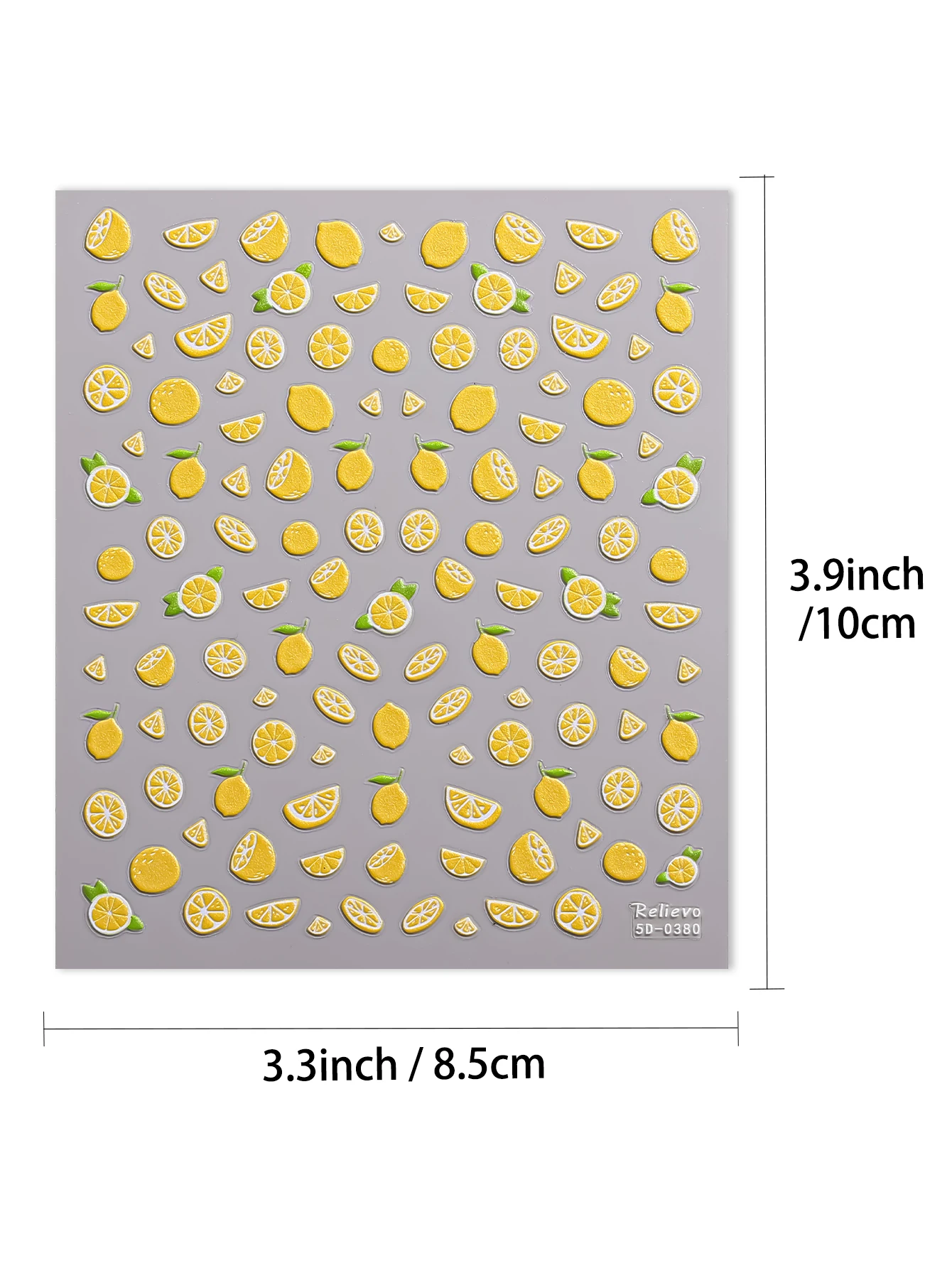 1PCS 5D 여름 레몬 네일 아트 스티커 엠보싱 과일 자체 접착 네일 데칼 소녀와 여성용 네일 DIY 매니큐어 장식