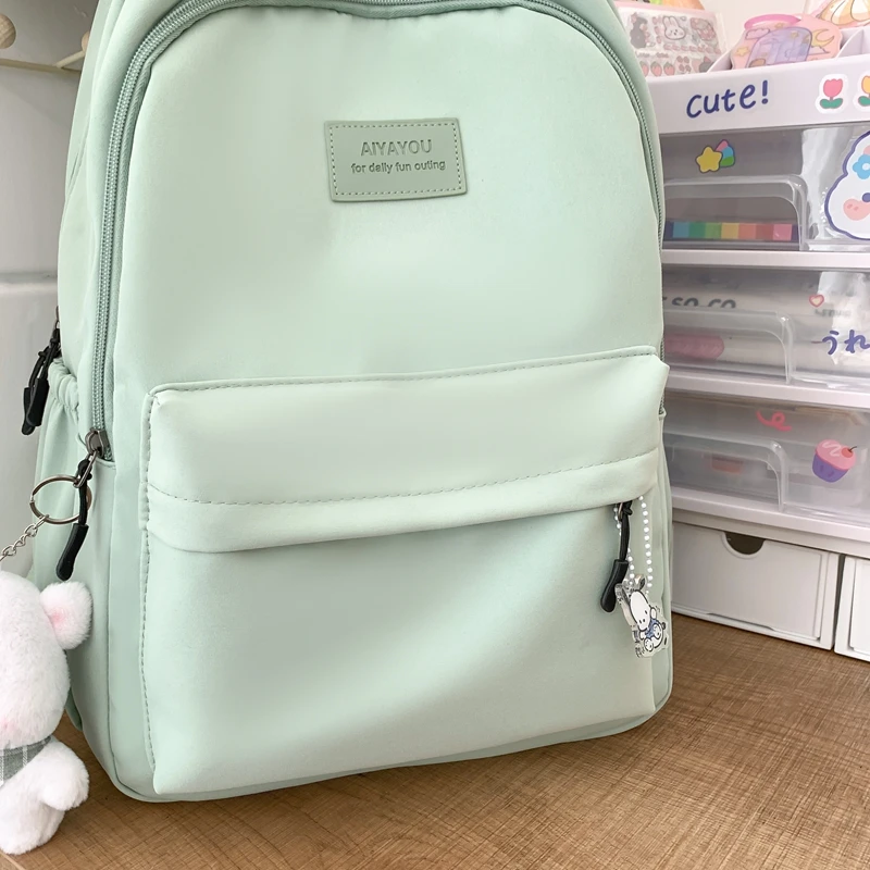 Fashion Women Pink Waterproof Student Backpack New Girl Travel Leisure School Bag Lady Nylon Cute Book Female Laptop College Bag
