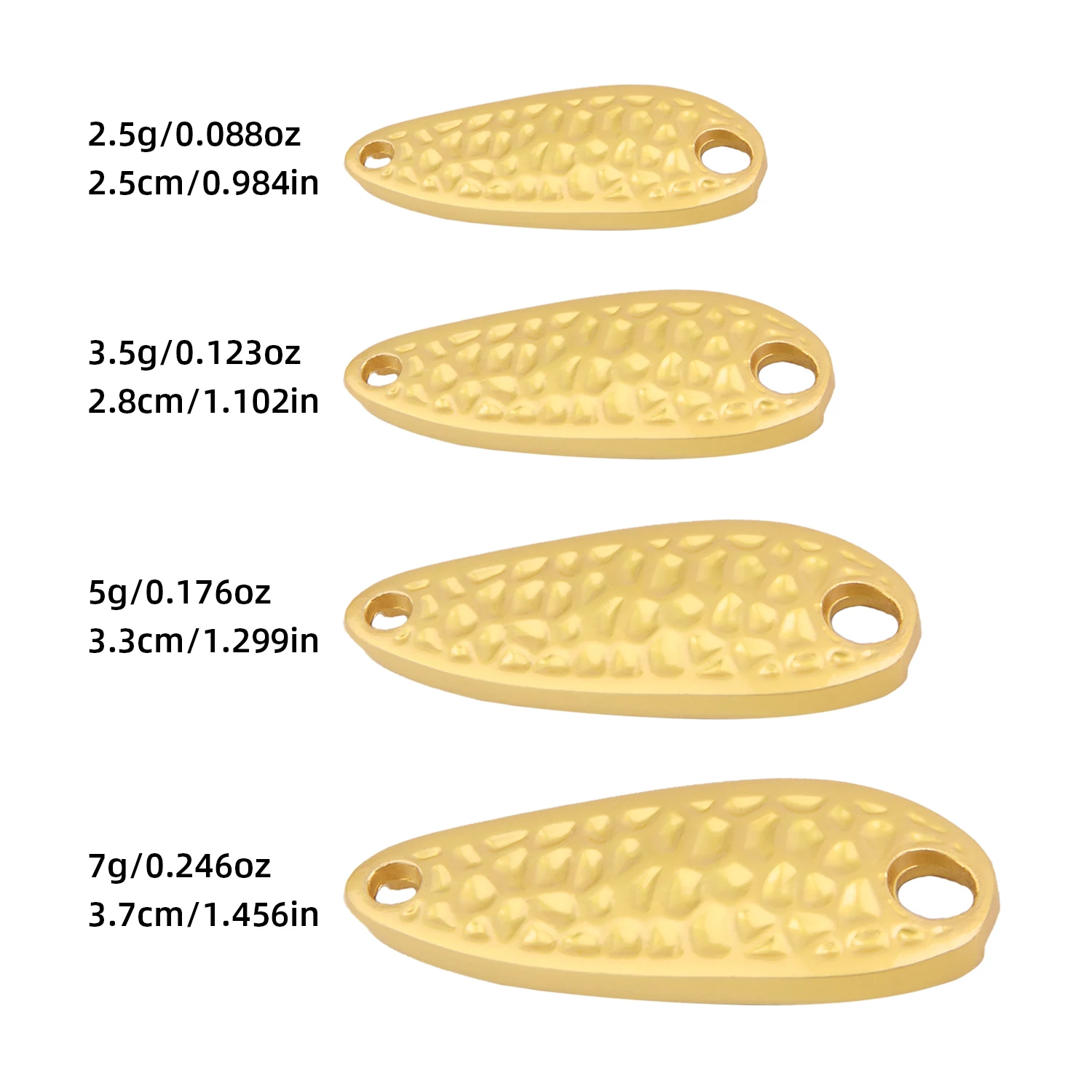 Pack De 8 Leurres De Pêche Micro Métal VIB - Lames 3.5g, 5g, 7g - Cuillères Pour Truite, Basse