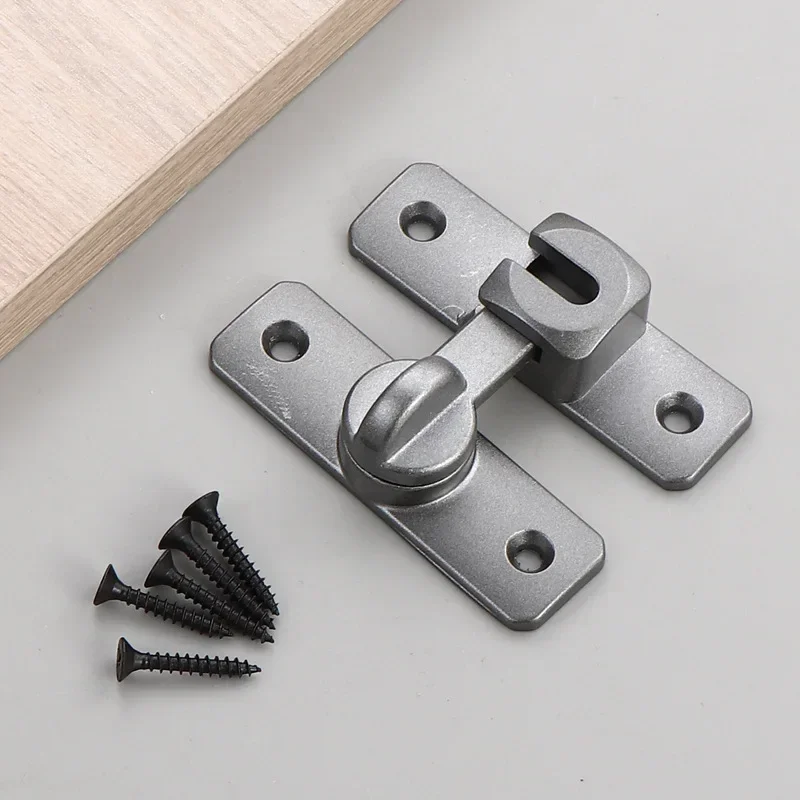 90 Degrees 180 Degrees Solid Buckle Aluminum Alloy Non Perforated Pin Door Lock Anti-theft Buckle 1PC