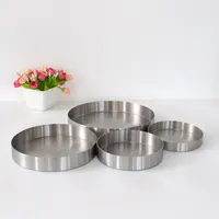 Kitchen Stainless Steel Storage Tray Decorative s Organizer Jewelry Display Plate Round Silver 2