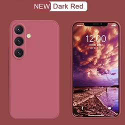Delicate Liquid Silicone Camera Lens Protector Phone Case with Soft Cover - Galaxy S26 UItra (Camellia Red)