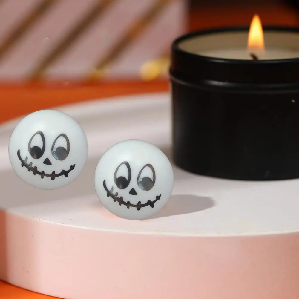 

Ghost Face Ping Balls Halloween Ping Balls Spooky Carnival Fun 12 Halloween Balls for Cat Toys Party Games