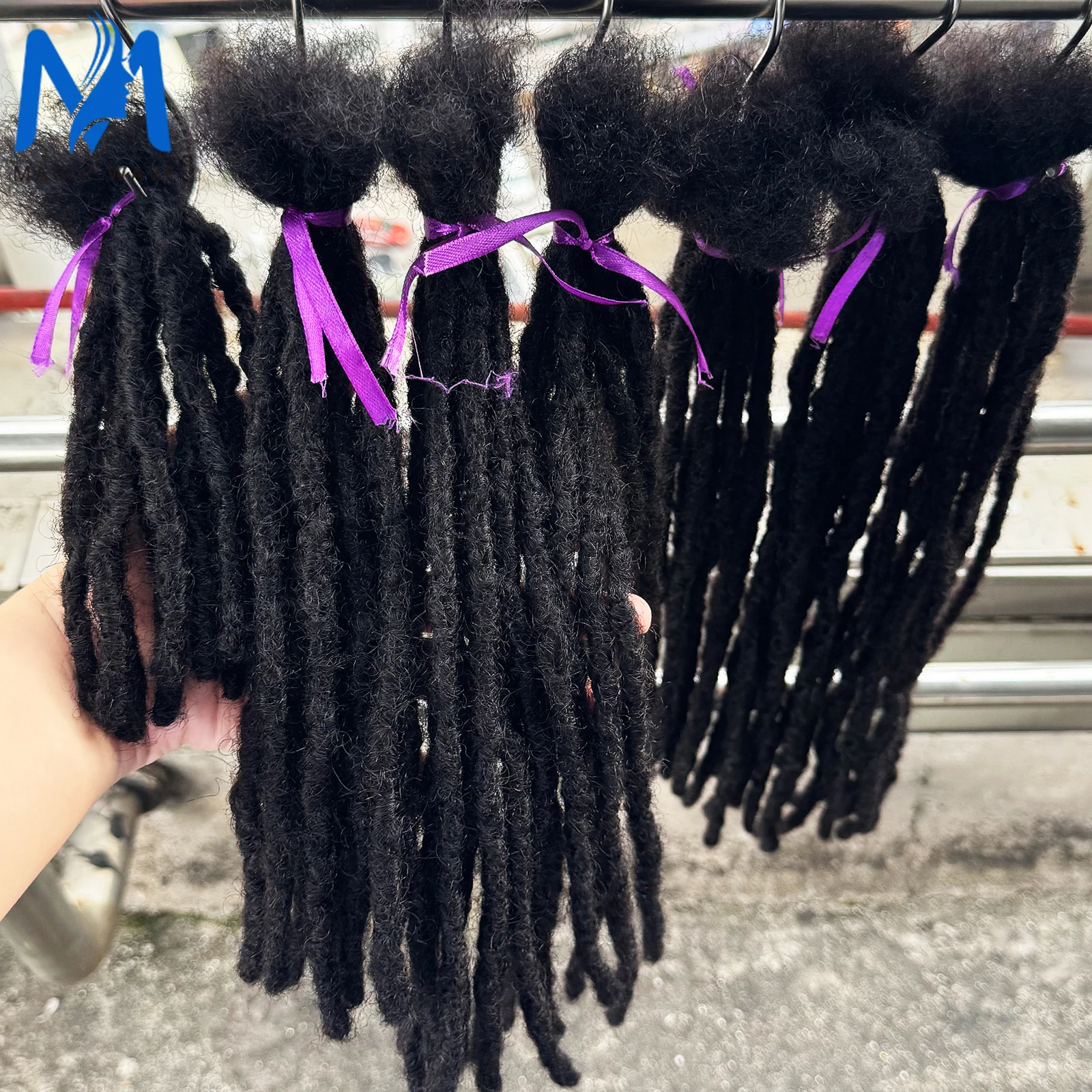 100% Handmade Loc Extension Human Hair Handmade 50 Strands 6-20inch Human Hair Inter Loc Dreadlock Extension for Men Women Kids 2