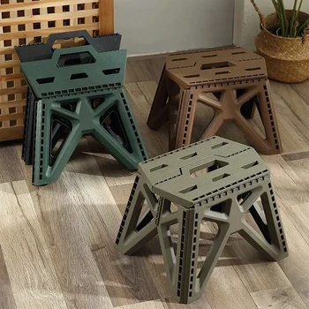 Portable Folding Chair High Load Bearing Durable Foldable Small Stool for Indoor/Outdoor Use, Camping, Hiking, Fishing, BBQ