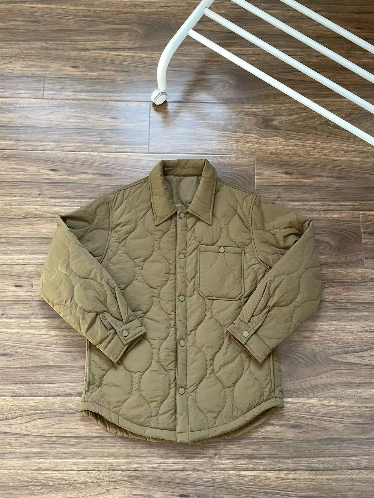 Spring Autumn Outdoor Climbing Windproof Warm Diamond Pattern Cotton Jaet Faionable Youth Stand Fit Daily Wear