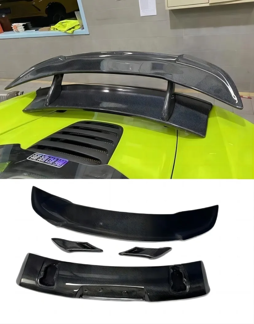 

For McLaren MP4-12C Spoiler DMC Style Real Carbon Fiber FRP Wing For McLaren 12C 625C 650S Spider Rear Wing Spoiler Body Kit