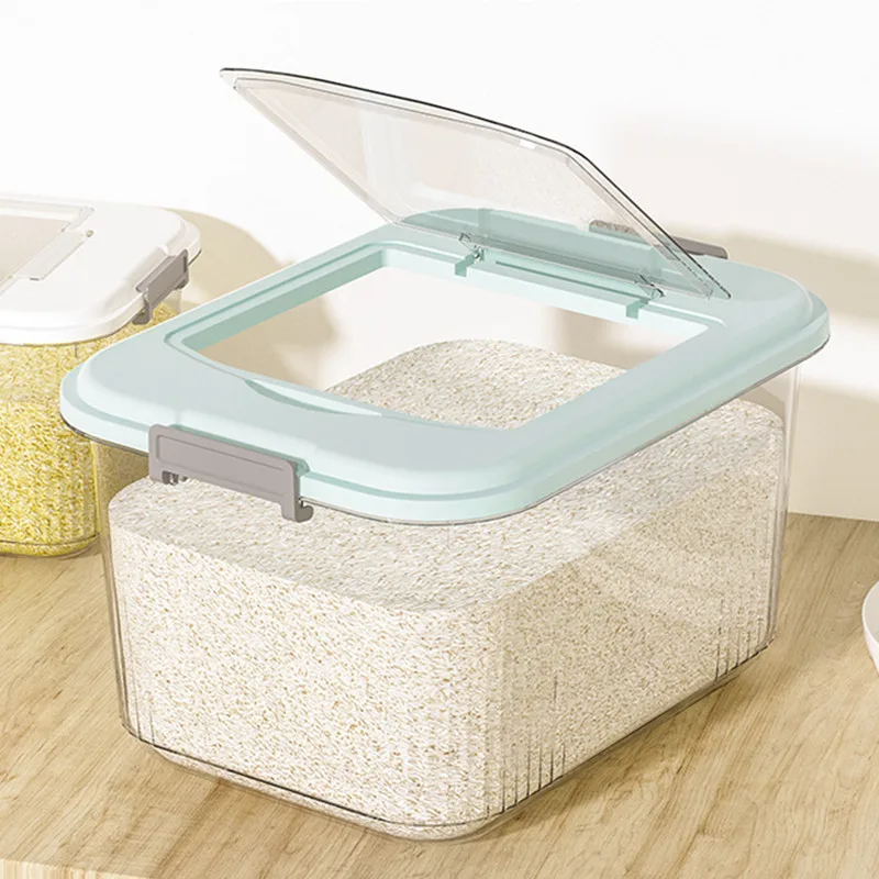 쌀 디스펜서 쌀 저장 상자, 곡물 디스펜서, 쌀 용기, 밀폐 곡물 양동이, 개밥 용기, 주방 정리, 7.5KG 