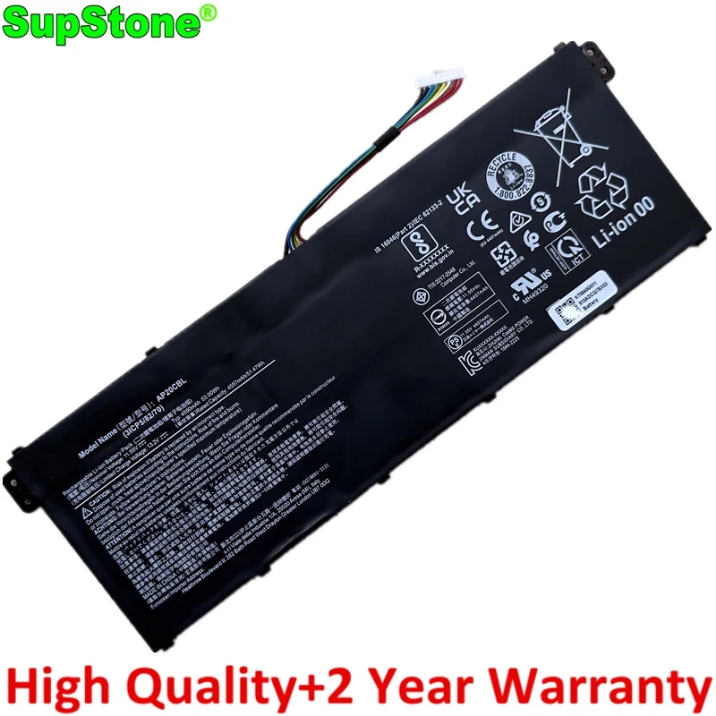 Batteria Per Laptop Supstone Ap20Cbl Per Acer Chromebook 315 Cb315-4H,511 C734,Cb514,Cb315,C815 Swift Sf314,R5-5500U,Aspire 5 A515-5