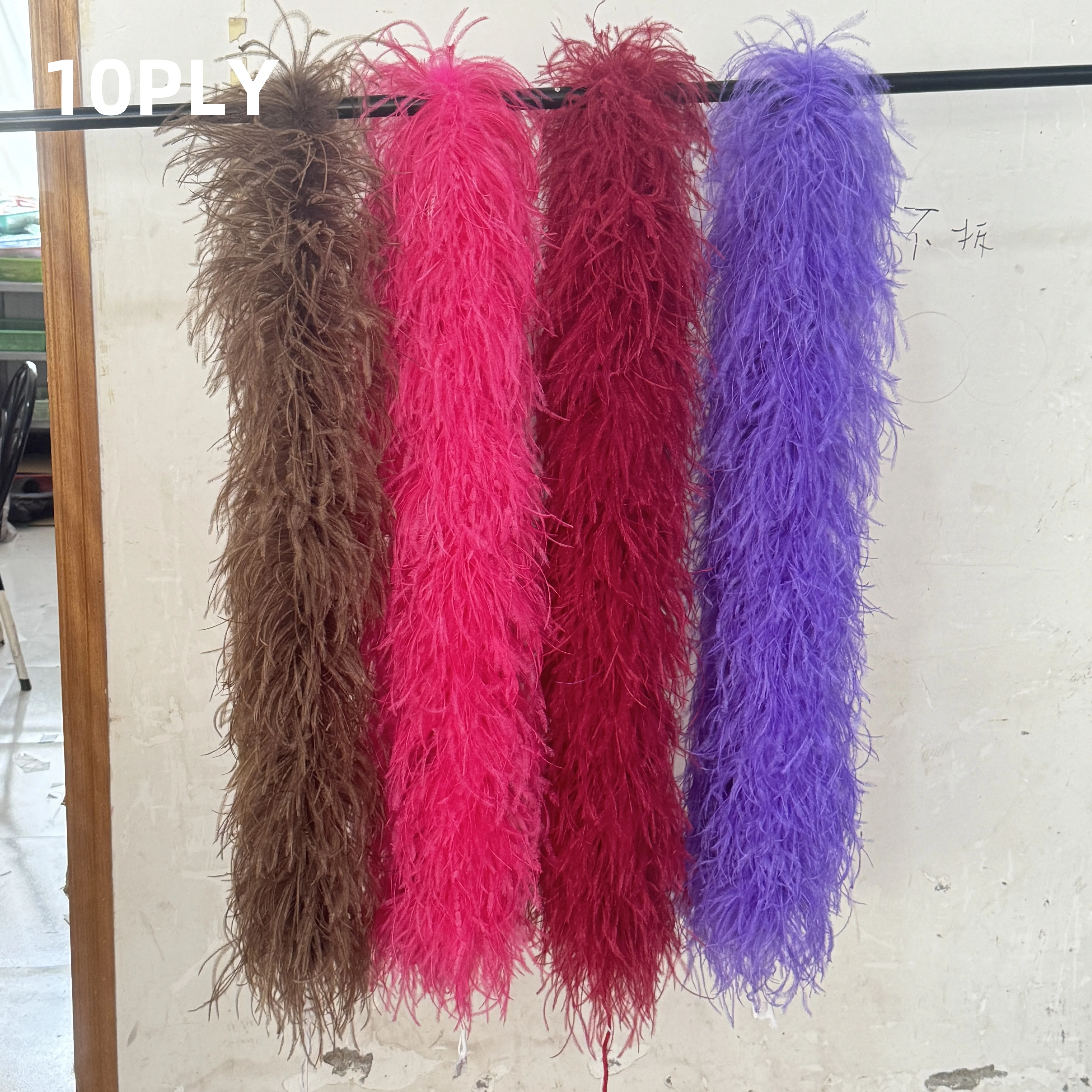 코스튬 원피스 봉제 장 천연 타조 깃털 보아 숄, 6Ply, 10Ply, 20Ply, 2 m