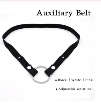 Male Chastity Cage Anti-off Device Elastic Band Auxiliary Belt ONLY Adjustable Ring Underwear Rope Les Scrotum Rings Sex Toys 4