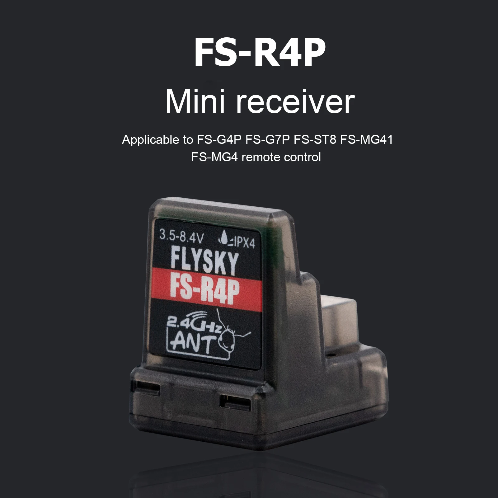 Broadband Software Receiver Single Antenna Flysky FS-R4P Digital Receiver PWM Interface for FS-G4P FS-G7P FS-ST8 FS-MG41  FS-MG4