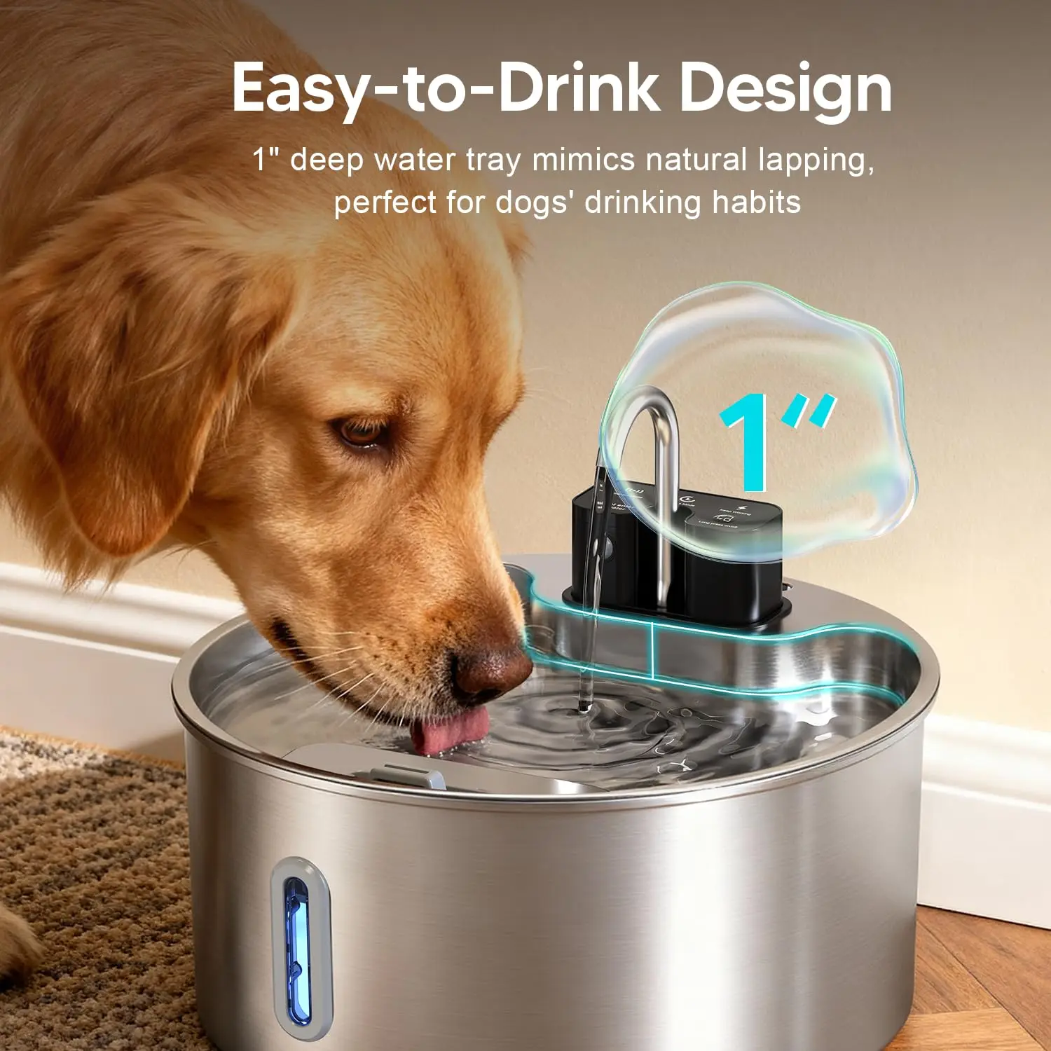 ZYfeeder 7L Large Capacity Charging Induction Cat Water Dispenser, Wireless Induction, Suitable for Indoor Placement at Will