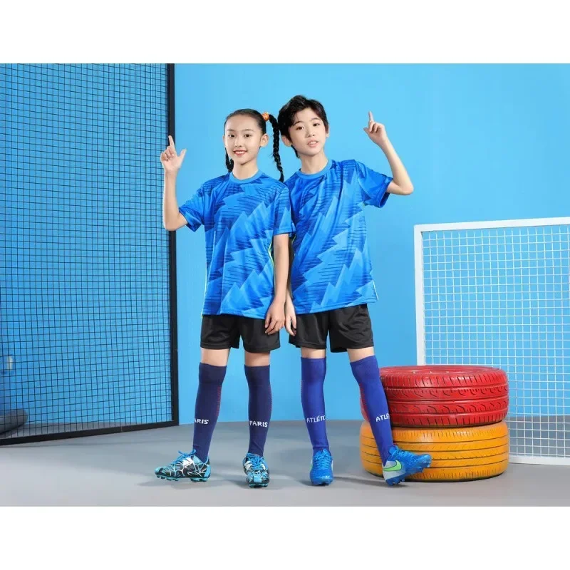 Short Sleeves for Summer Training and Match Breathable and Quick-Dry Children's Soccer Kits