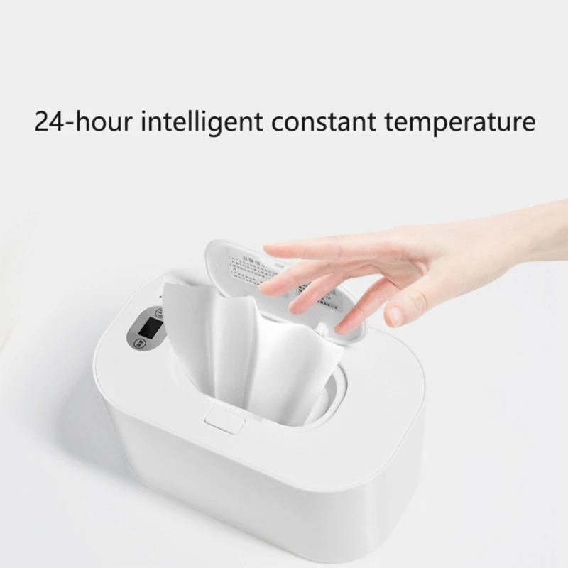 Baby Wipe Warmer Heater USB Wet Towel Dispenser Heating Box Home Car Use Portable Wipe Warmer 3 Modes Temperature