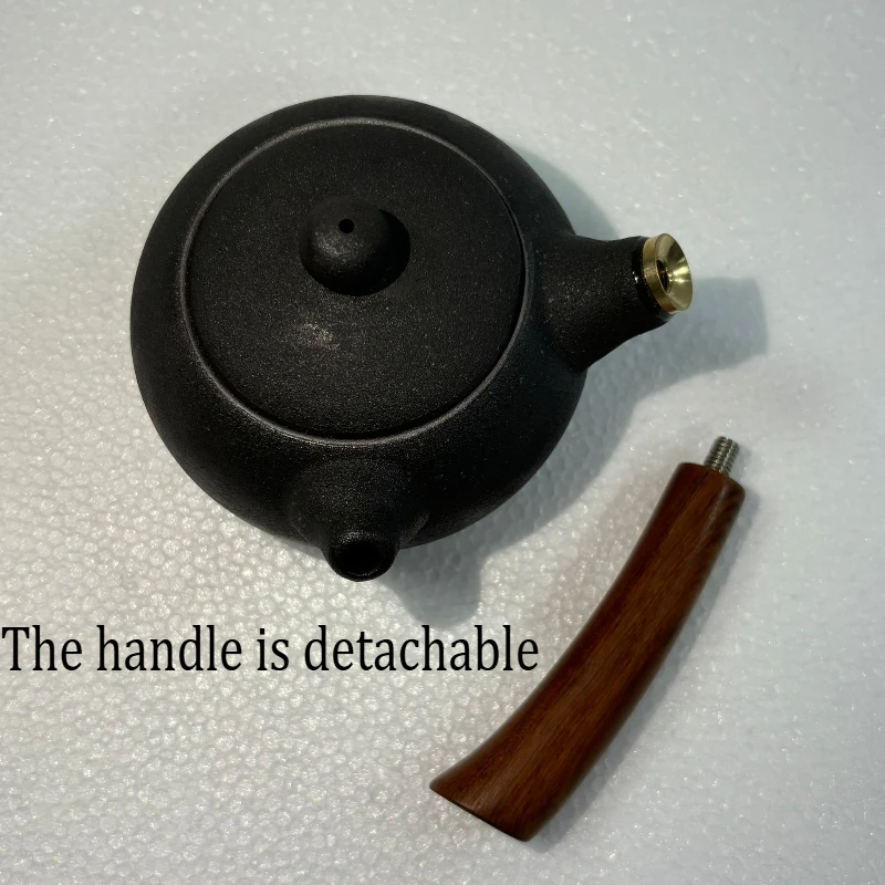 Ceramic Handle Teapot Japanese Tea Set High End Side Handle Teapot for Household Use Chinese Puer Tea Pot Tea Maker