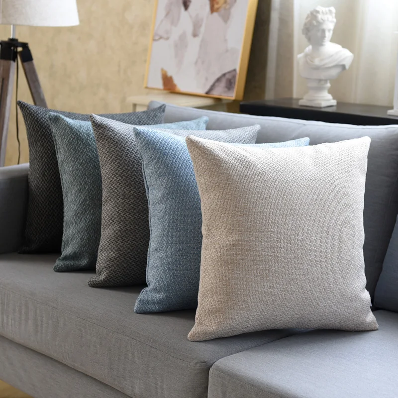 

Linen pillow cushion sofa pillow living room office modern simple big backrest bedside waist pillowcase does not contain core.