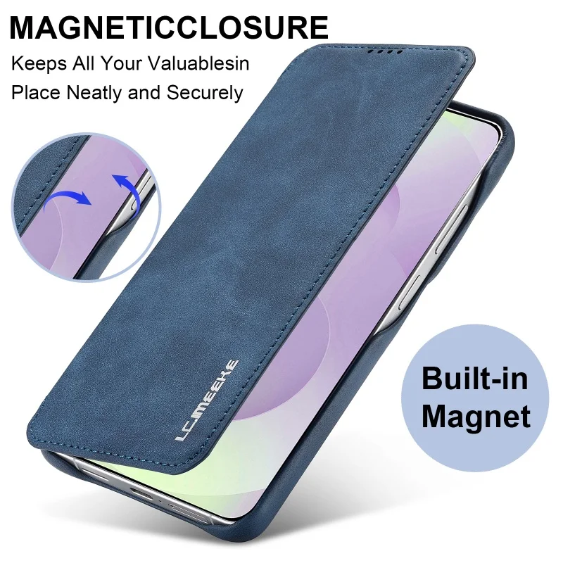Premium Magnetic Leather Wallet Phone Case with Card Slots Cover