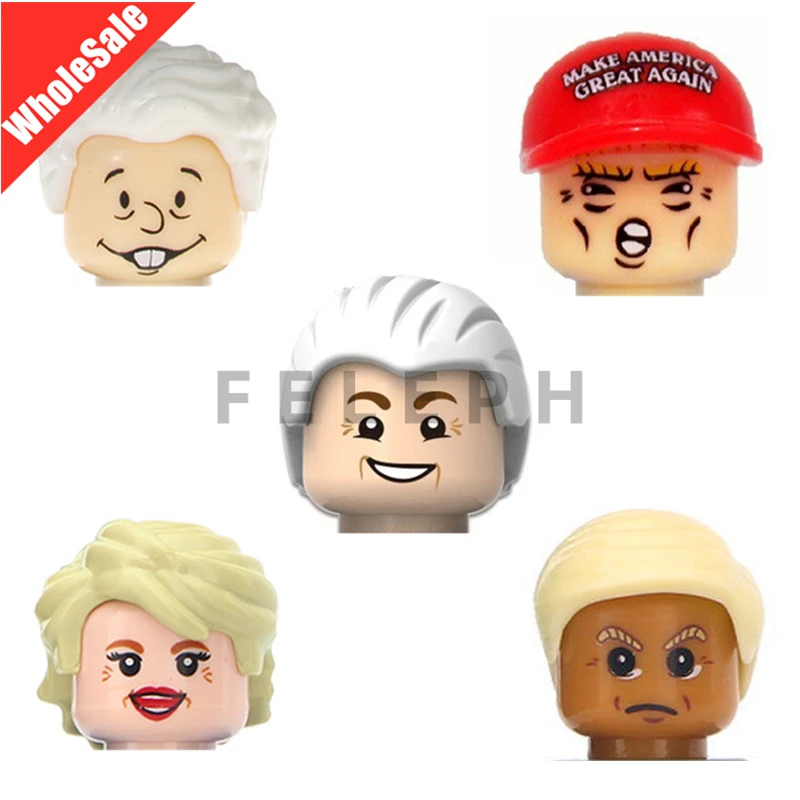 

Wholesale 10Pcs/lot Celebrity Series USA President Candidate Hillary Trump Biden Figure Building Blocks Bricks Toy Set