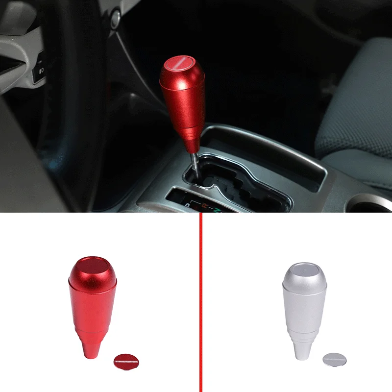

For 2011-2015 Toyota Tacoma aluminum alloy red car styling shift knob lever shift knob head Car interior protection accessories