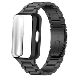 Premium TPU Protector Case with Metal Strap - Galaxy Fit 3 (Black)