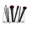 3 Holes Transparent Cosmetic Makeup Acrylic Makeup Brush Tool Storage Box Case Make-up Brush Holder Table Organizer Makeup Tool 3