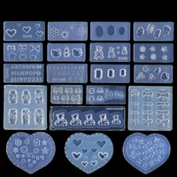 1PC 3D Silicone Nail Carving Mold English Letters Number Mould Stamping Design Gel Stencils DIY Manicure Accessory Tools 1