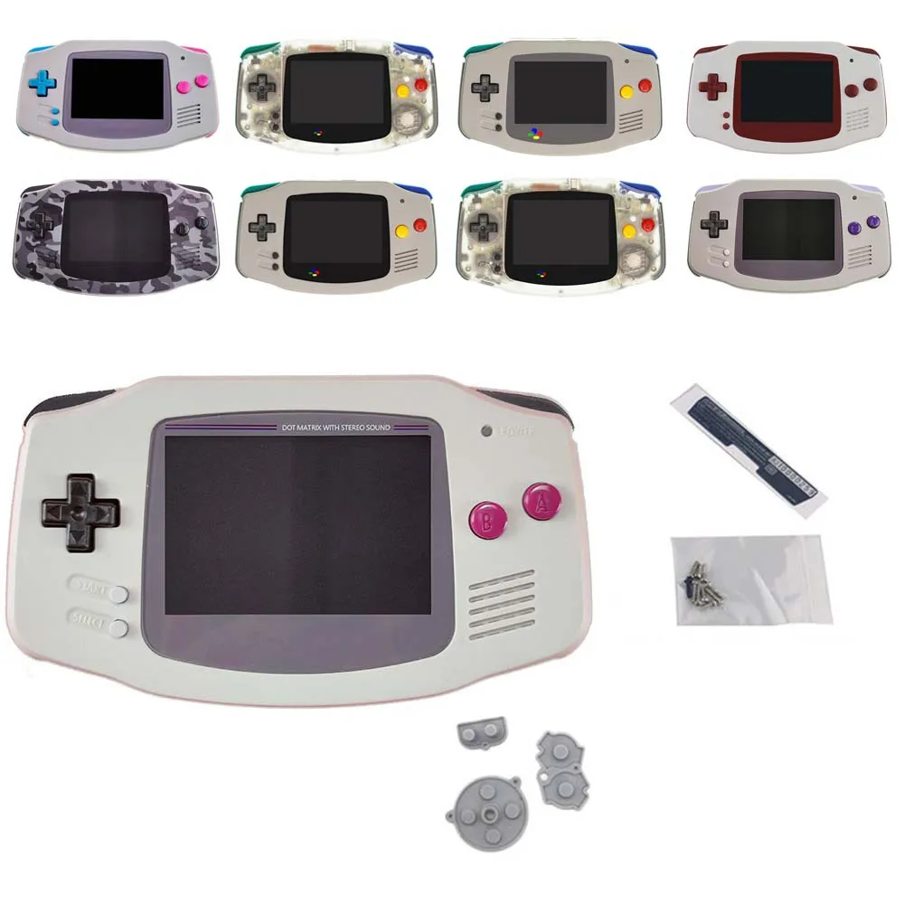 

Предварительно вырезанный Корпус Корпуса IPS для funnyplay GBA светильник светкой IPS V2 V3 комплекты ЖК-экранов корпус чехол для GameBoy Advance