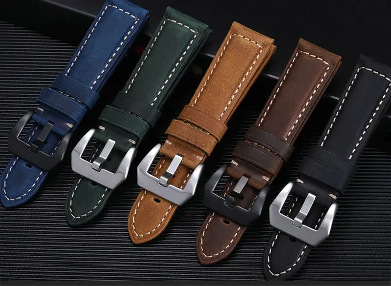 Cinturino In Pelle Da 20Mm Per Omega Per Orologio Swatch Moon Bracciale Da Polso Vintage In Pelle Bovina 20/22/24/26Mm Cinturino Per Orologio A Sganci