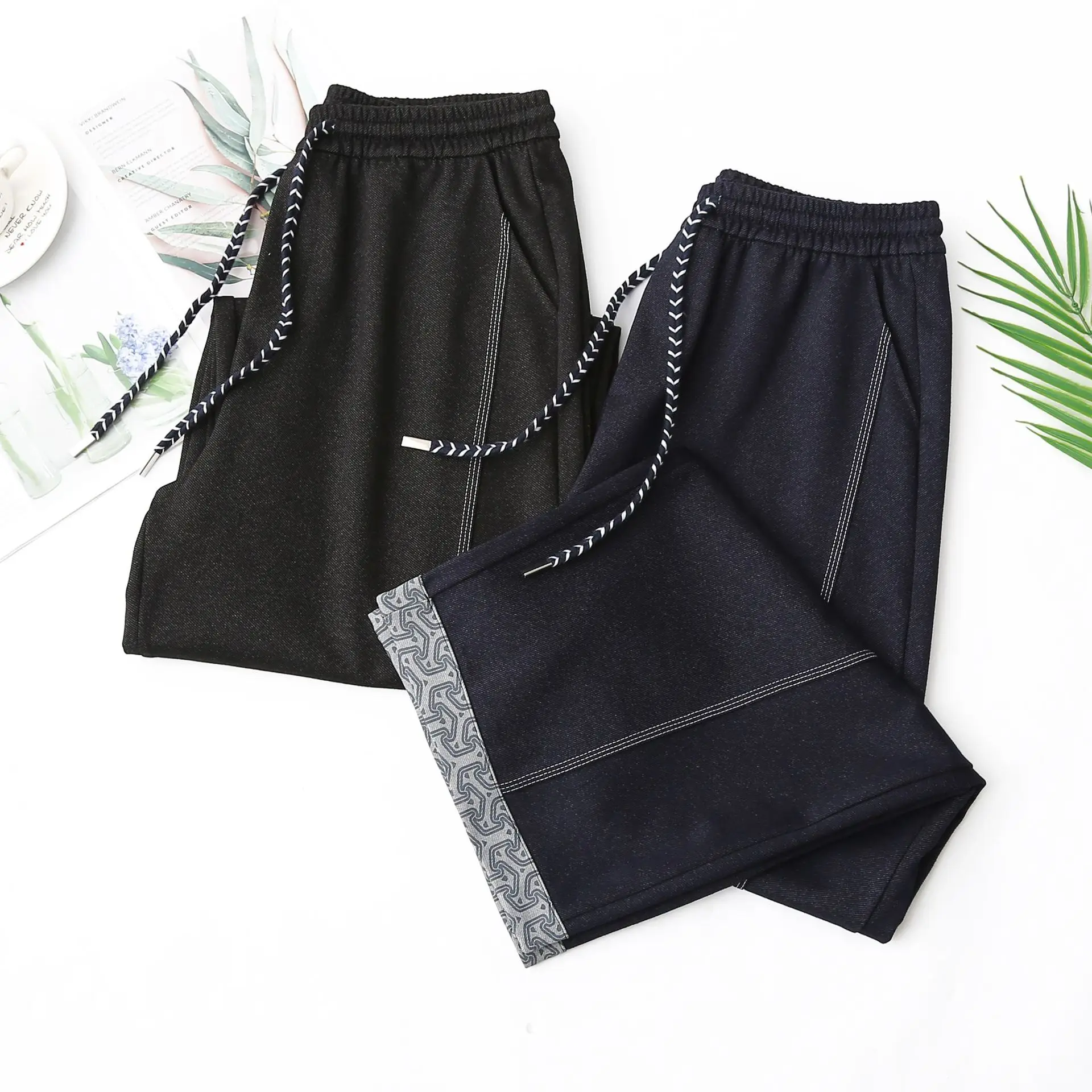 Fashion Plus Size Women's Jeans New Stylish rolled-up Cuffs Autumn 2025 Casual Denim Straight Leg Pants 26005