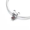 Red Series Dumbbell Fitness Heart Cola Mickey Minnie Dangle Charms Beads 925 Sterling Silver Fit Original Bracelet Women Jewelry 2