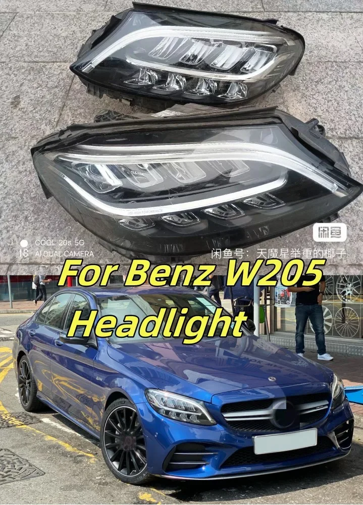 

Обновленная версия передней фары для Benz класса W205, фара 2019, модифицированные фары для автомобильных осветительных систем