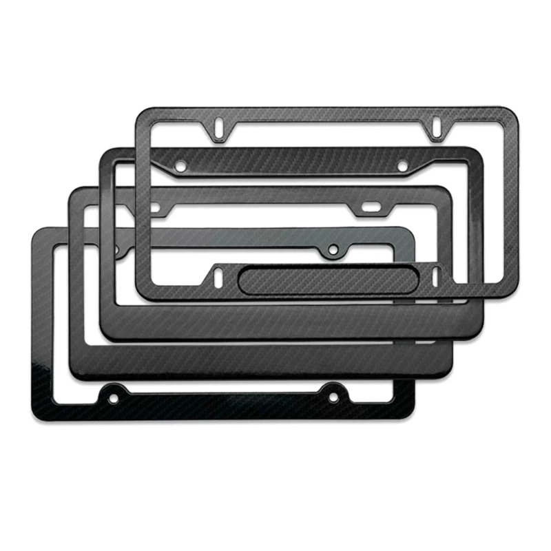 

Carbon Fiber Pattern License Plate Mount Lightweight License Plate Bracket Frame